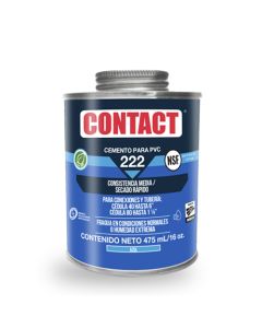 Pegamento PVC 222 1/2 litro azul para ambiente húmedo (Z-22203)