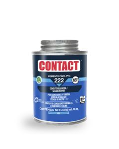 Pegamento PVC 222 1/4 litro azul para ambiente húmedo (Z-22202)